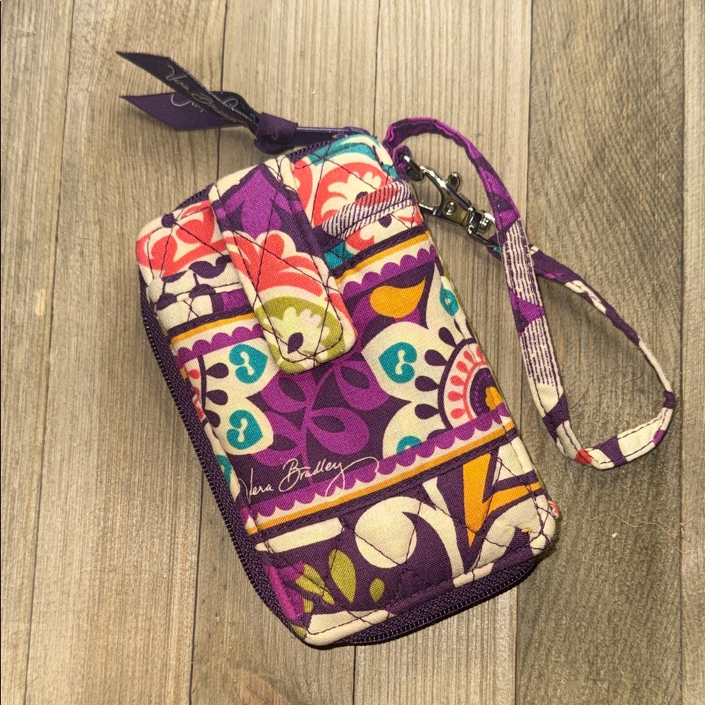 Vera Bradley Multicolor Patterned Zip Around Wris… - image 1